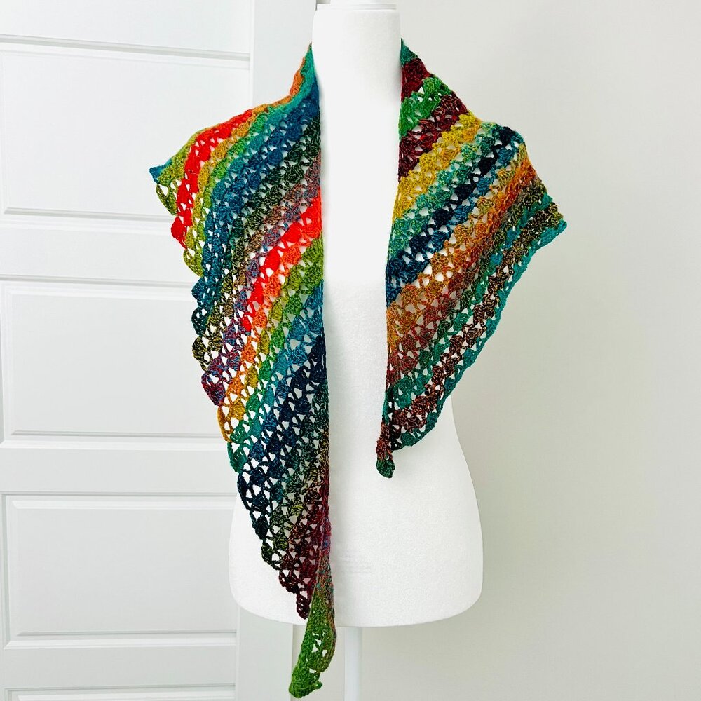 Handmade Crocheted Wool Shawl - Brand NEW